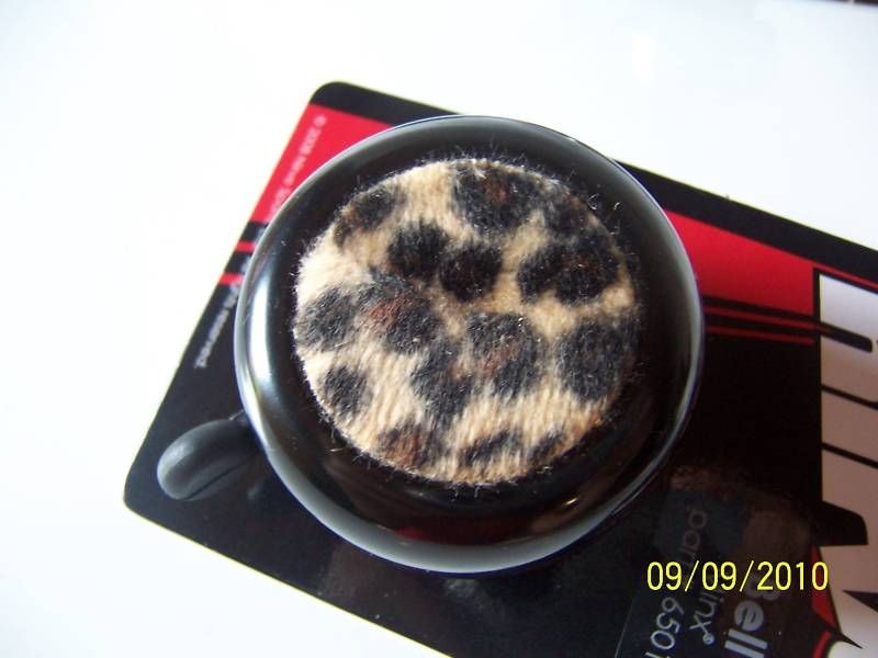 BICYCLE BELL BLACK W/ LEOPARD PRINT NIRVE NEW