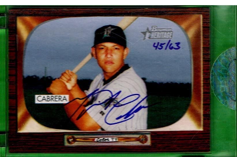   2004 BOWMAN HERITAGE #87 COLOR TV ENCASED AUTO RC /63 OLD SCHOOL