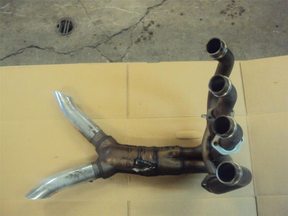 2008 08 kawasaki zx14 zx 14 zx1400 ninja header pipe damaged 278