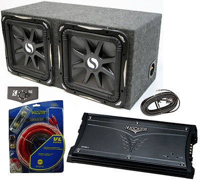 KICKER SOLO BARIC DUAL 10 S10L7 SUB BOX W/ ZX1500.1 AMPLIFIER & 0 