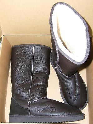 Kirkland Signature Shearling Cuff Tall Boots Black New