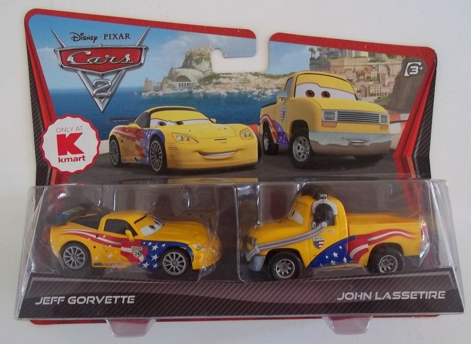 DISNEY PIXAR CARS 2   JOHN LASSETIRE & JEFF GORVETTE   K MART 