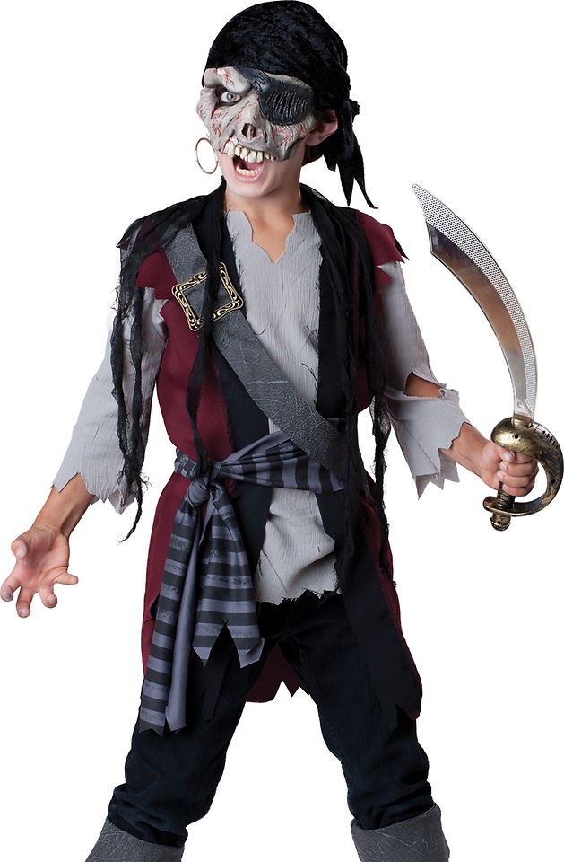 Kids Zombie Skeleton Pirate Scary Halloween Costume