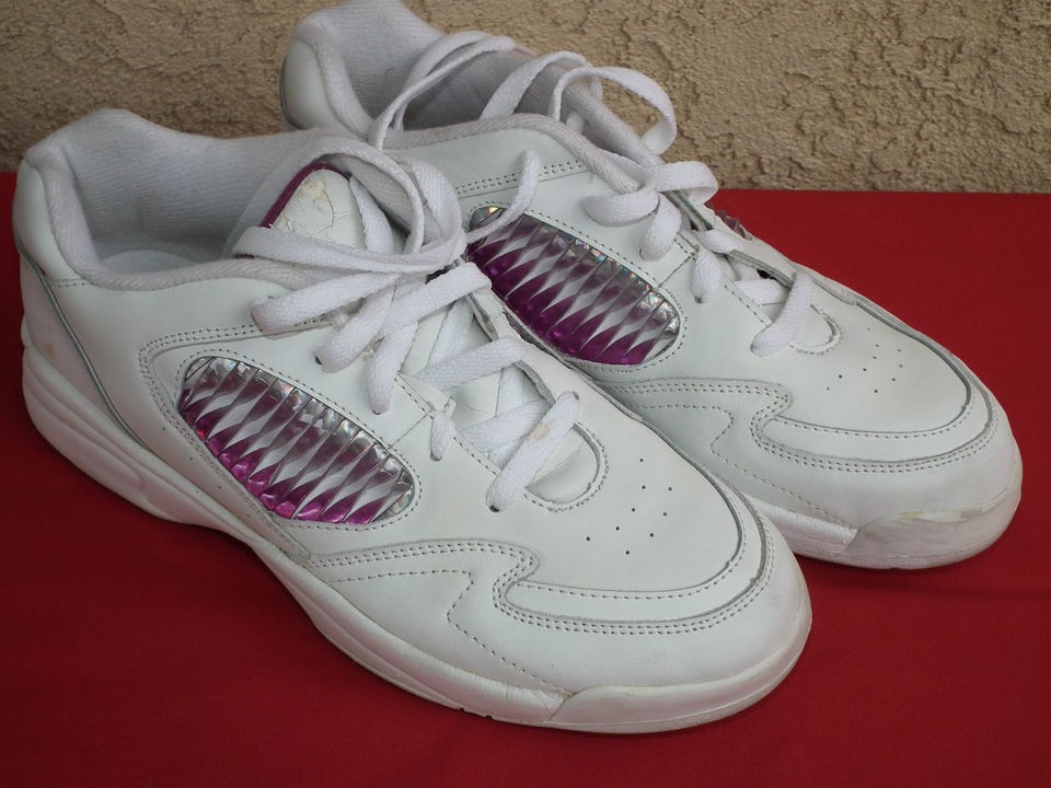   GEAR WOMENS SHOES WHITE PURPLE TRIM 90s LA GEAR Comfort NICE