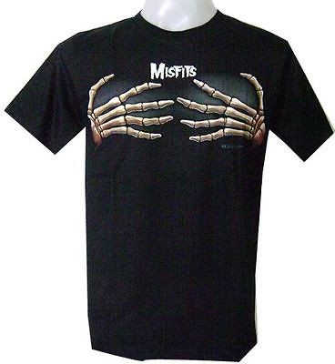 NEW VINTAGE MISFITS HAND FINGER TRIBAL TATTOO FOR GIFT BLACK SHORT T 