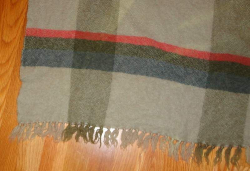 Vtg THE THREE WEAVERS 100% wool Plaid afhan throw Blanket Green 