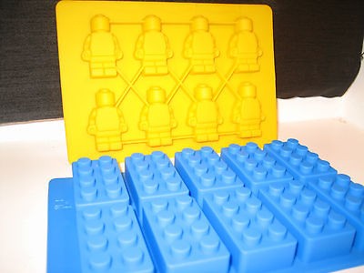 LEGO BRICK & MINIFIGURE ICE CUBE TRAY MOLD CHOCOLATE MOLD SET   UK 