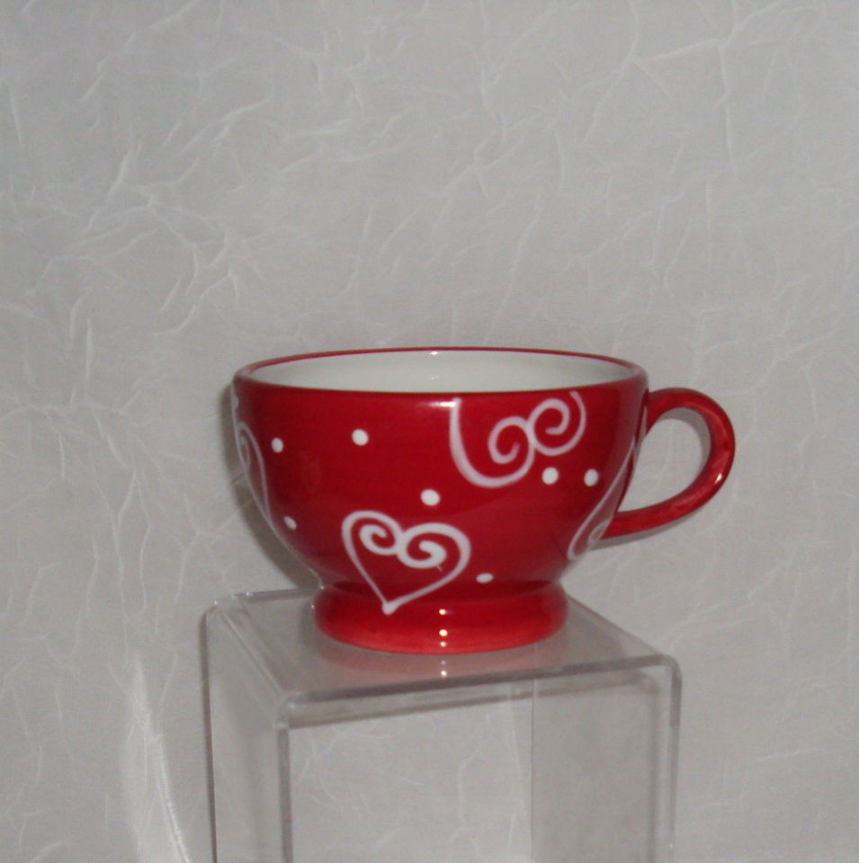 Large Red Coffee Cup Libby Wilkie HausenWare Hearts