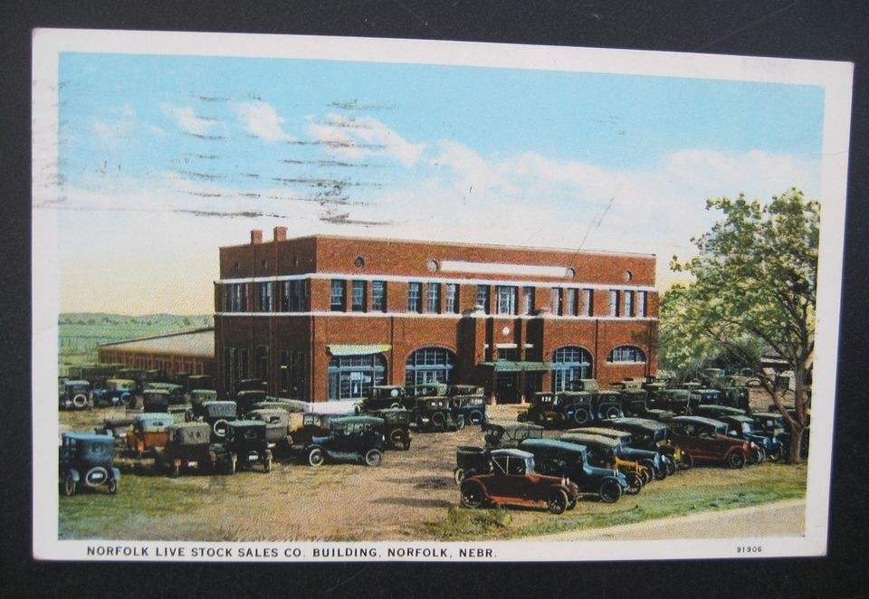 1929 NE. NEBRASKA. NORFOLK LIVE STOCK SALES CO BUILDING, AUCTION 