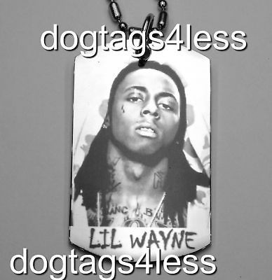 LIL WAYNE Dog Tag HIP HOP DogTag Necklace FREE Chain 12