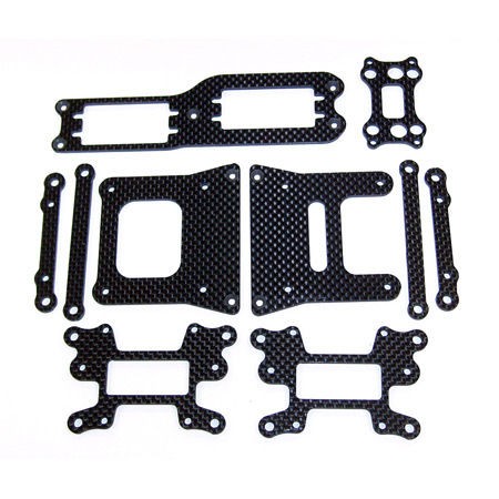   10821 Carbon Fiber Conversion Kit (10pc) Single Servo Losi Muggy