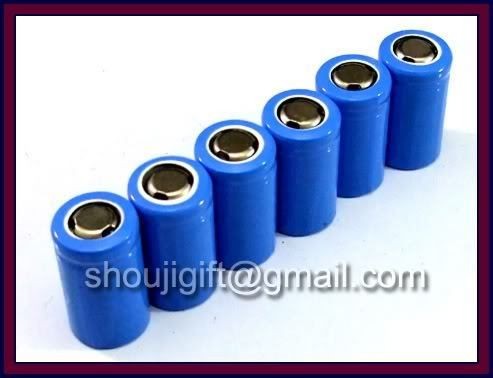 6pc x 3.7V Lithium Li ion 14250 Rechargeable Battery 300mAh (1/2AA 