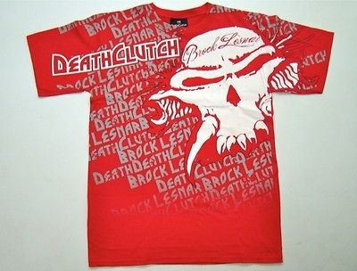 DEATHCLUTCH RED MEN T SHIRT FADED TEE X LARGE BROCK LESNAR TSHIRT UFC 