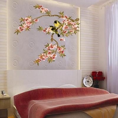 2012 Beautiful FLOWER BRANCE TREE BIRD VINY Wall decor WALL Sticker 