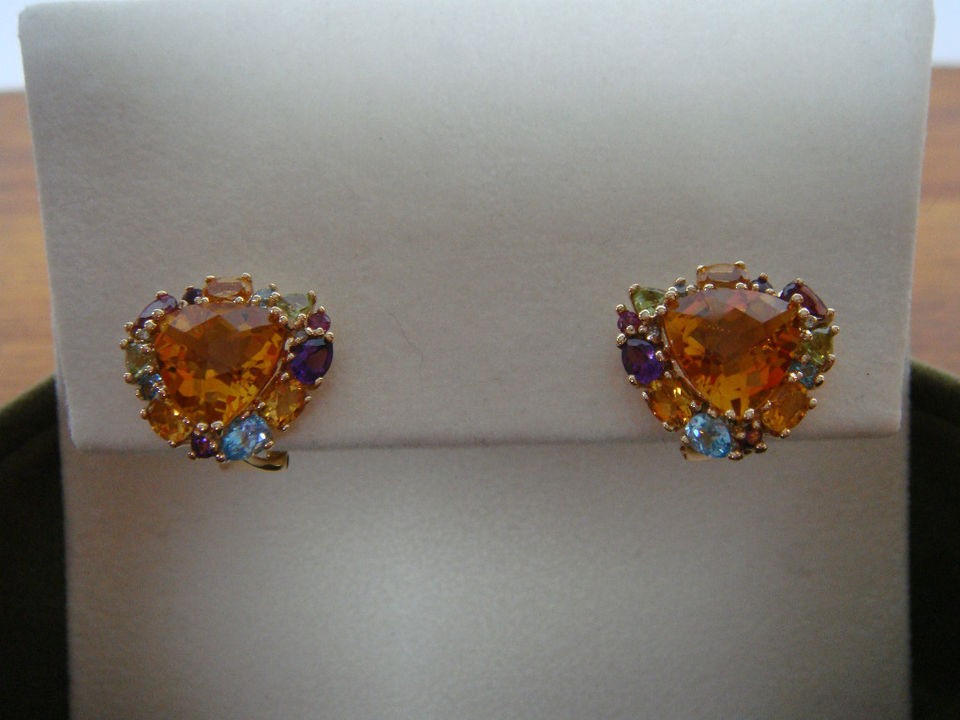   Clemency ~ 14K Gold Multi Gemstone Earrings *Free Gift with Purchase