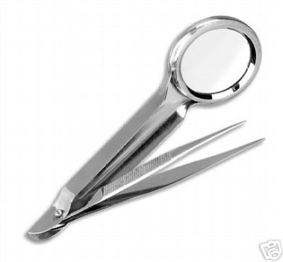 Magnifying Tweezers forceps W/MAGNIFYING GLASS 3.50 EMS Surgical 