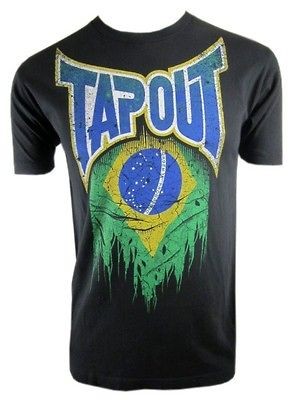 TAPOUT WORLD COLLECTION BRAZIL MMA SHIRT BLACK SIZES S, M, L, XL, 2XL