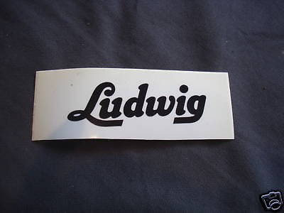 LUDWIG 60S STYLE STICK ON BASS DRUM LOGO NEW UNUSED