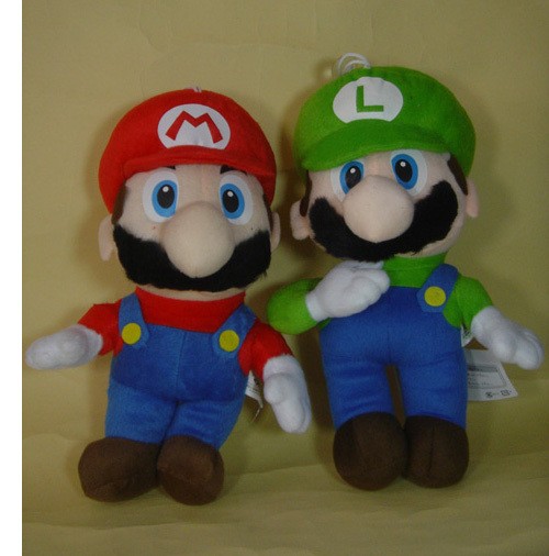 LUIGI & MARIO 12.5SUPER MARIO BROS PLUSH LOT 2 SET PCS