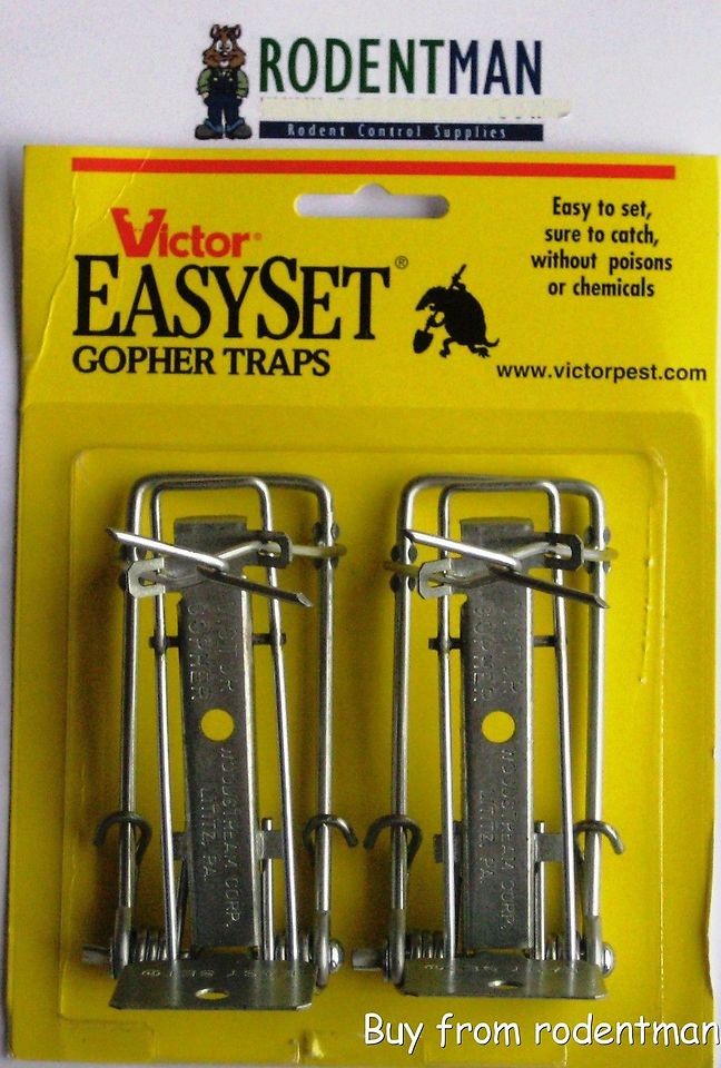 TRAPS VICTOR GOPHER TRAPS.VICTOR MODEL 0611 EASY SET GOPHER TRAPS 