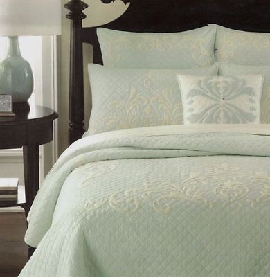 Martha Stewart Beauvoir Standard Sham Paris (Pale Blue/Ivory)