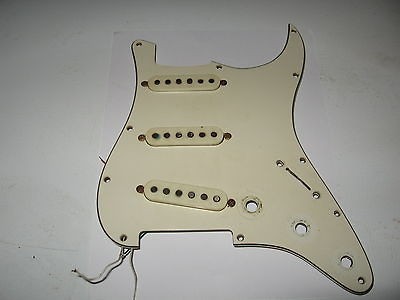 Vintage 1970s Fender Stratocaster Staggered Pole Pickups & Pickguard