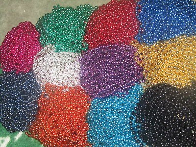 DOZEN COLOR CHOICE MARDI GRAS BEADS   