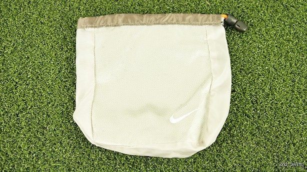 Nike Valuables Pouch Bag Grey w/ Orange Draw String 6 Mouth i