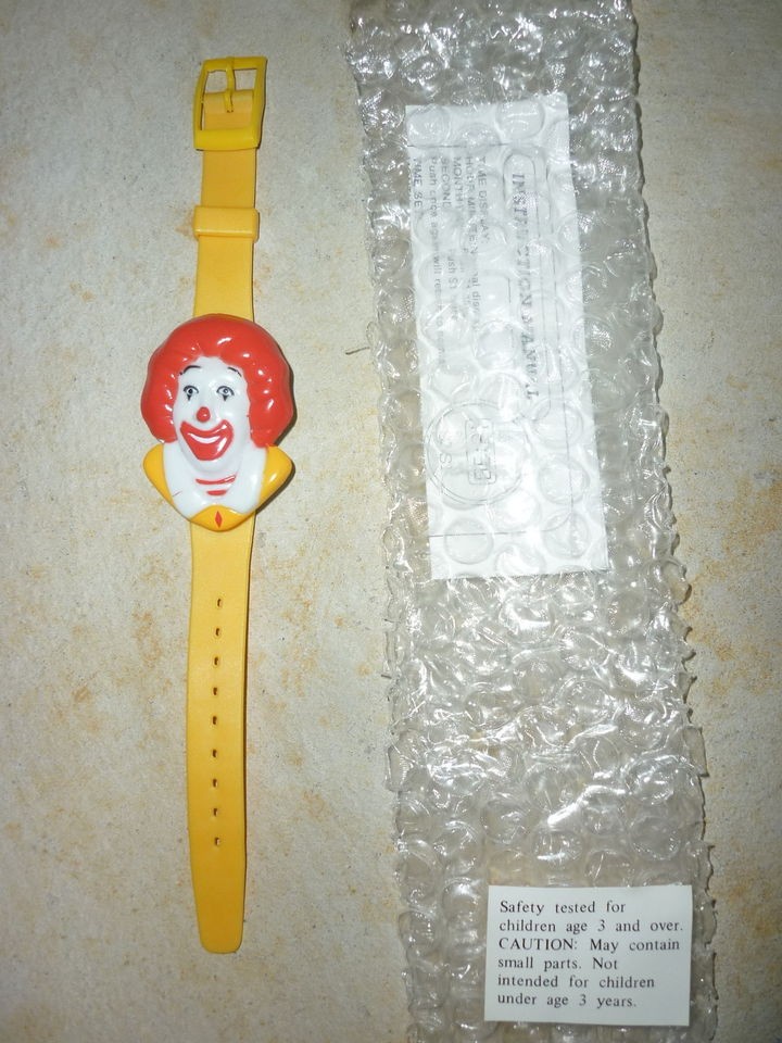 McDonalds Ronald McDonald Digital Watch Wristwatch 1990s