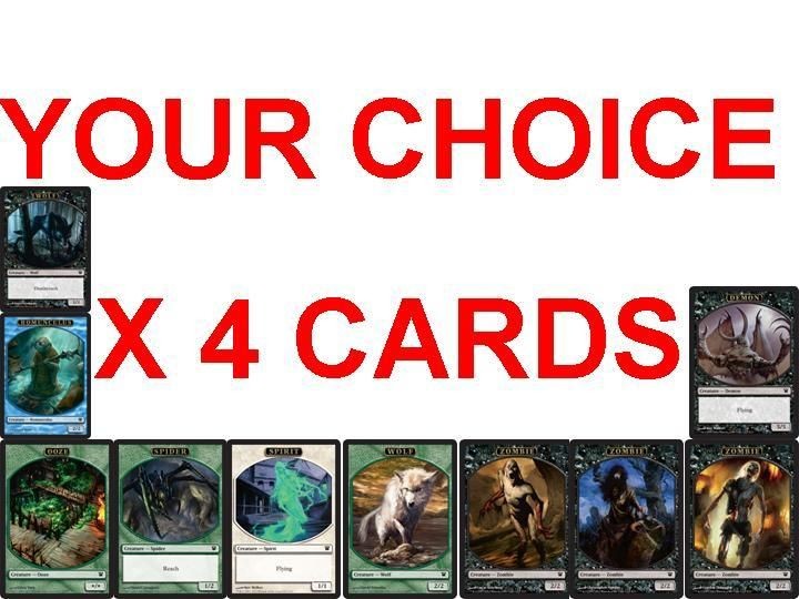 x4 CARD YOUR CHOICE DROP DOWN MENU MTG Innistrad TOKENS Magic the 