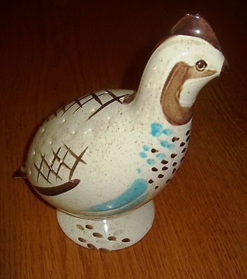   POTTERY ~ BOB WHITE~ Quail Hors DOeuvres Holder ~ Vintage Figurine