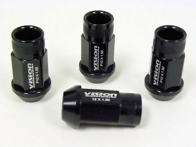 20PC CHEVY CORVETTE C6 RACING LUG NUTS 12X1.5 BLACK