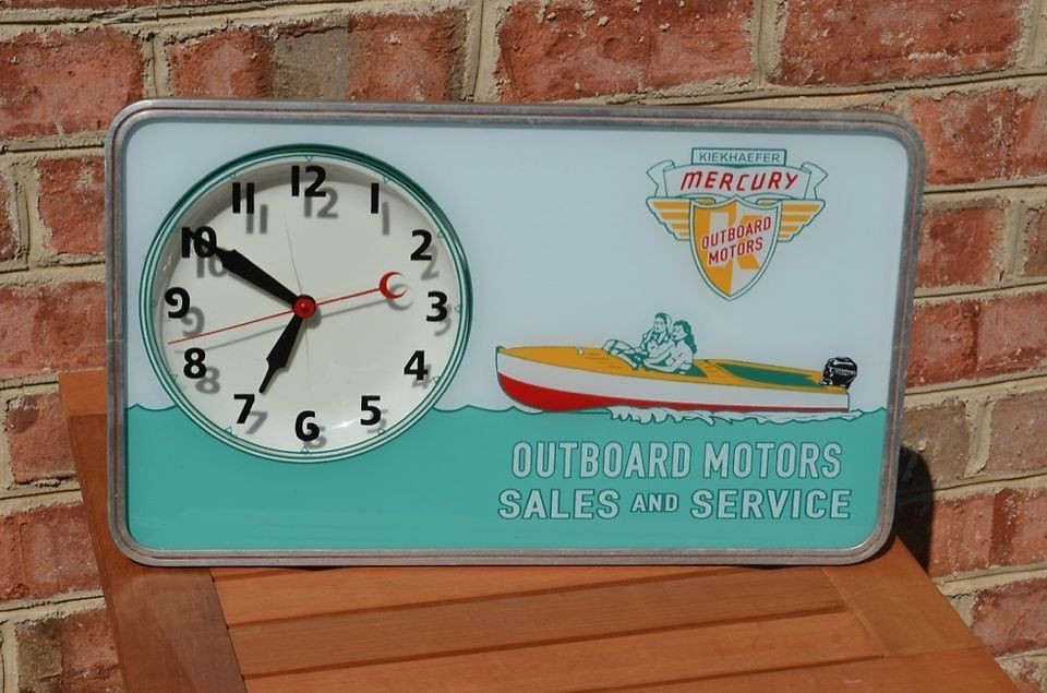 VINTAGE MERCURY OUTBOARD MOTOR MARINE PRICE BROS COUNTER DISPLAY SIGN 