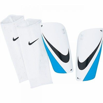 NIKE MERCURIAL LITE SHINGUARD FOOTBALL SOCCER WHITE/BLUE.