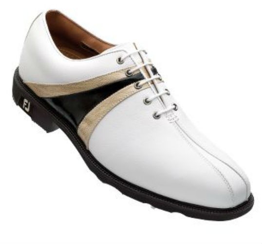 FOOTJOY ICON SADDLE GOLF SHOE  52122  WHITE/CREAM/BLACK MANUFACTURER 