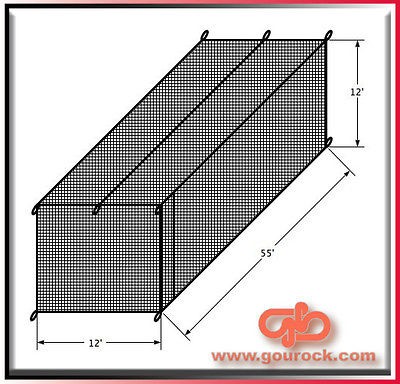   55 Batting Cage Net, #36 PolyPro Netting, Sq. Mesh, Rope Edges, NEW