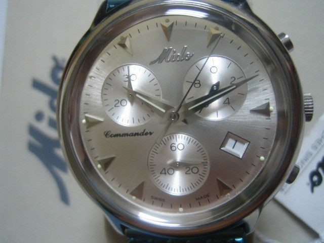   SWISS MENS WATCH CHRONO ALL STAINLESS MESH BAND ORIGINAL NEW