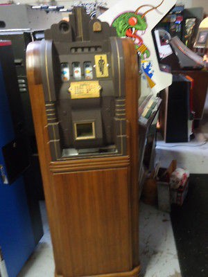 MILLS 5 cent EXTRAORDINARY ANTIQUE CONSOLE Slot Machine In ORIGINAL 