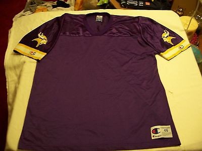 MINNESOTA VIKINGS RARE CHAMPION BRAND VINTAGE BLANK FOOTBALL JERSEY 