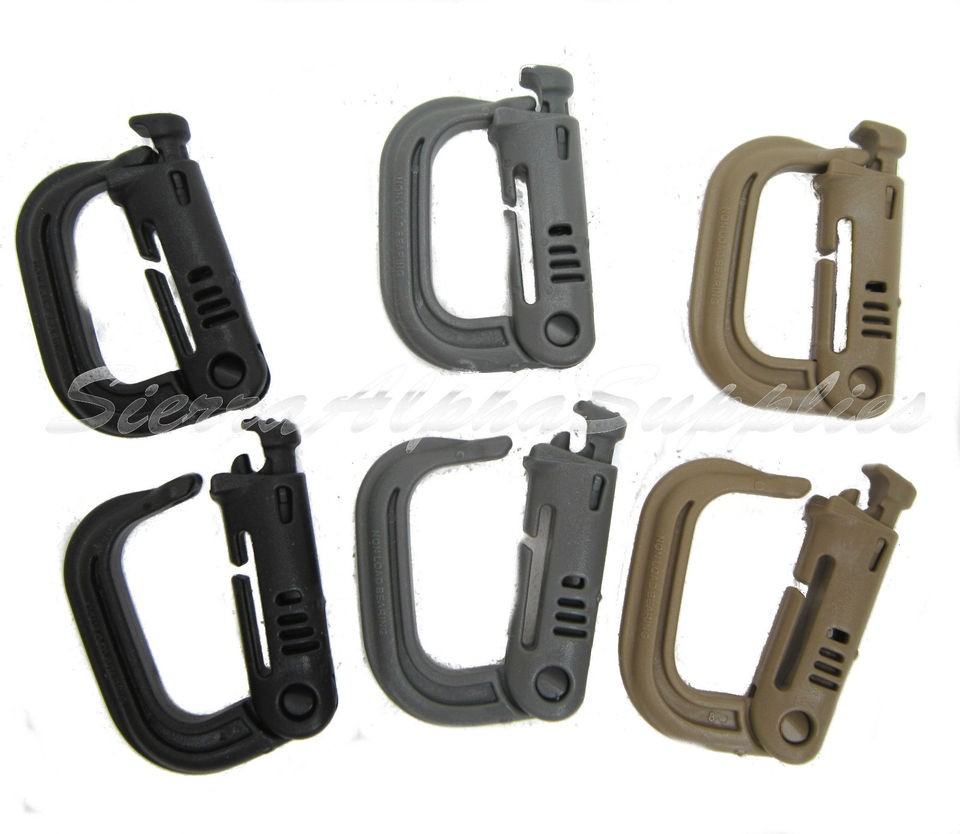 ITW NEXUS GRIMLOC MILITARY TACTICAL LIGHTWEIGHT POLYMER CARABINER,TAN 