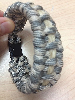 PARACORD 550 BRACELET LADDER DESERT FOLIAGE WITH JUTE