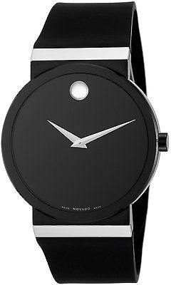 Movado Mens 606268 Sapphire Synergy Black Rubber Strap Watch