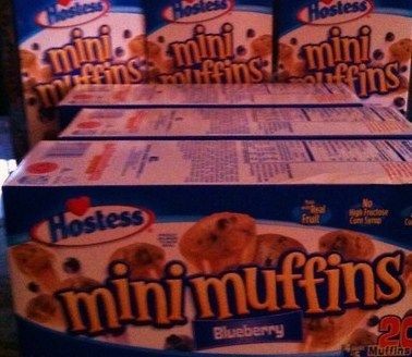 Hostess BLUEBERRY MINI MUFFINS, Chocolate Chip, Mini Brownie Or Banana 