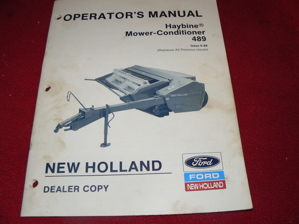 New Holland 489 Haybine Operators Manual