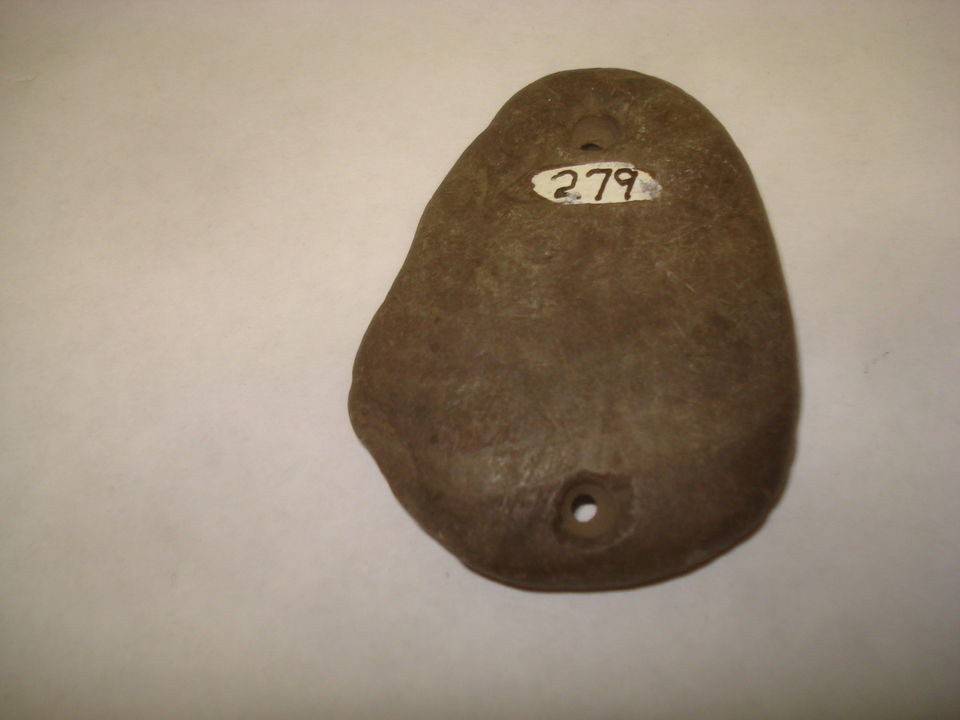 NATIVE AMERICAN INDIAN slate GORGET found near BRAVO Allegan Co MI 