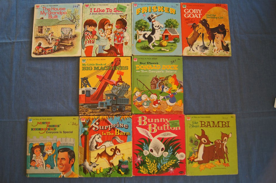Lot of 10 Whitman Tell A Tale book Frisker Goby Goat Donald Duck Mr 