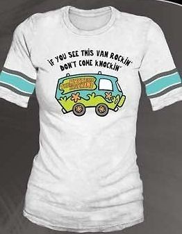   Doo Tee T Shirt Junior The Mystery Machine Hockey style white S M L XL