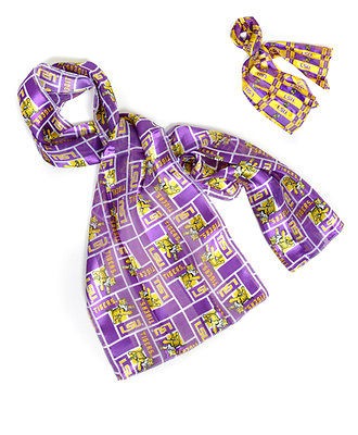 Official NCAA LSU Tigers Sheer Scarf in 2 Styles (CS221)