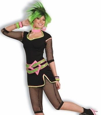 Jem Retro Rocker 80s New Wave Halloween Costume M/L