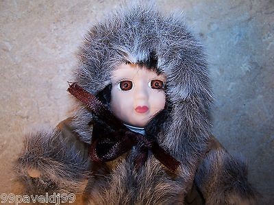   DOLL IN FUR BEAUTIFUL TOY KIDS ALASKA 8 LEATHER JACKET BABY DOLLS